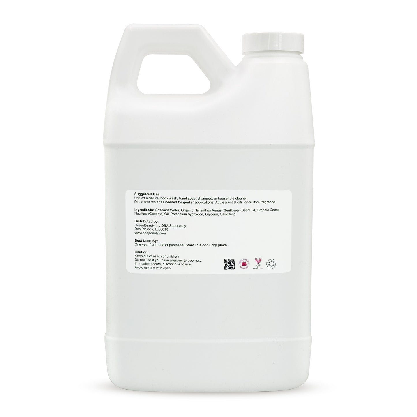 Liquid Castile Soap - Made with Organic Oils