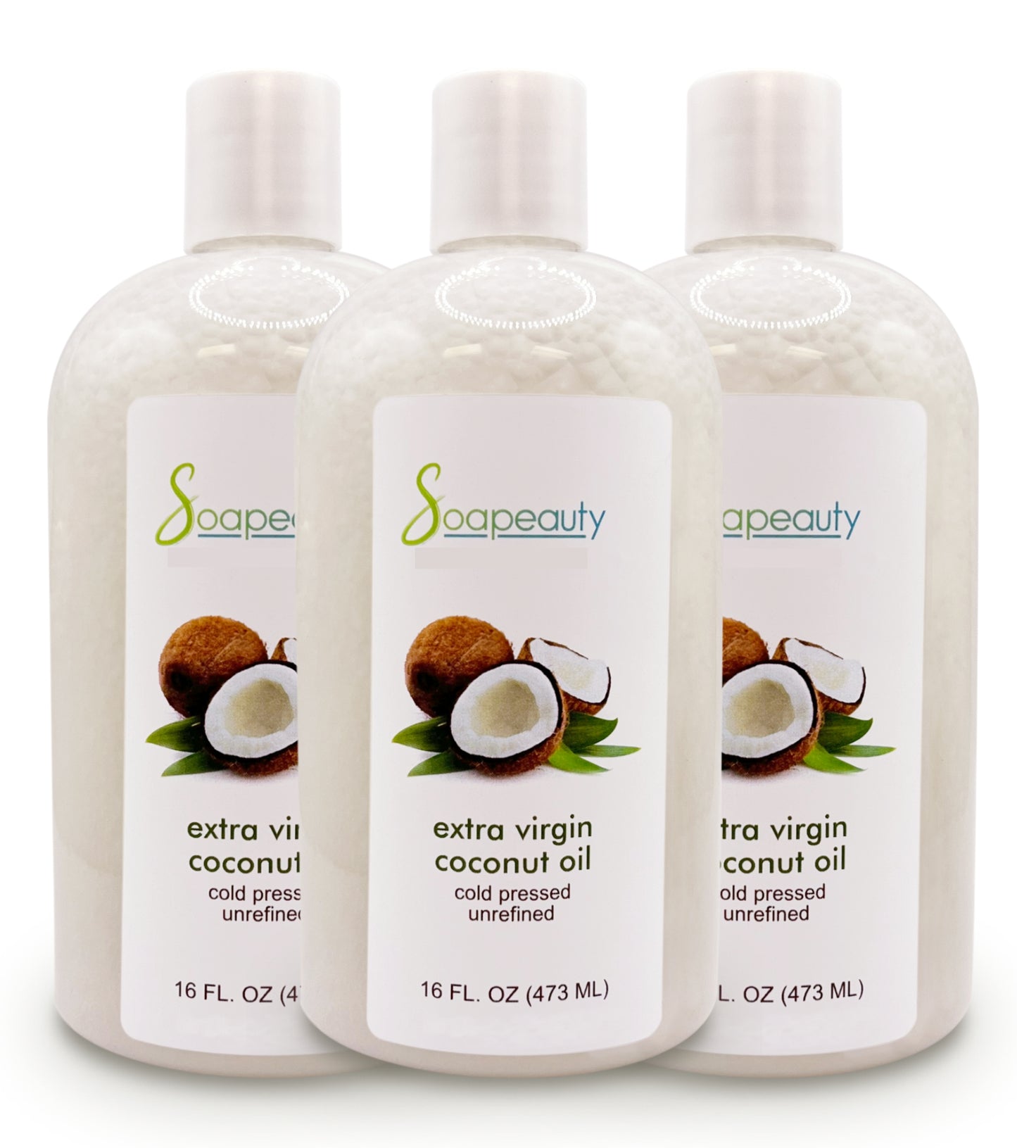 Extra Virgin Coconut Cold Pressed Unrefined in BPA Free Plastic Bottles