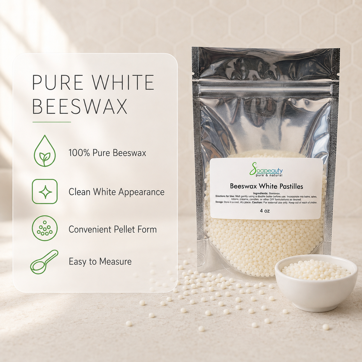 White Beeswax Pastilles