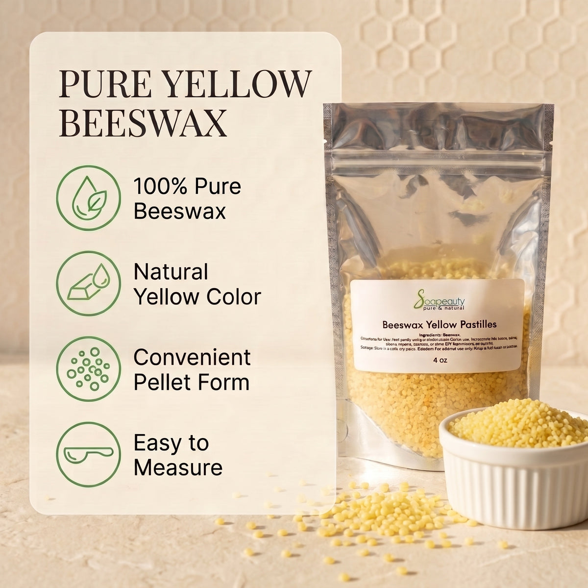 Yellow Beeswax Pastilles