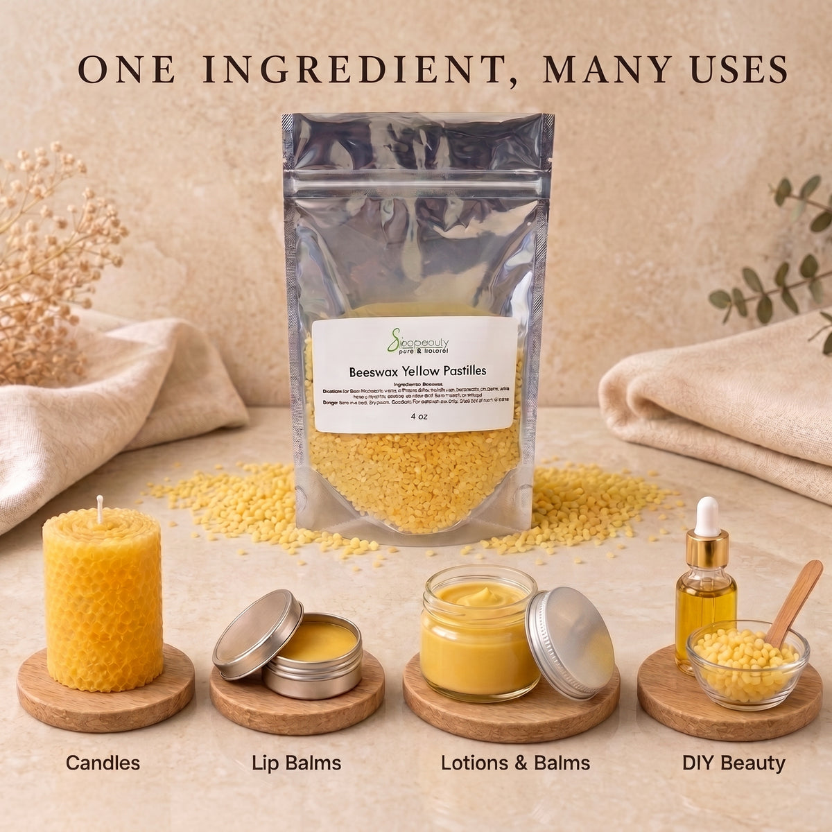 Yellow Beeswax Pastilles