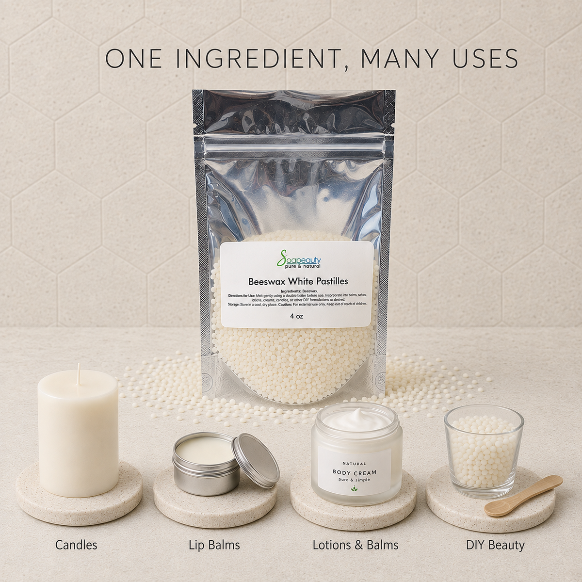 White Beeswax Pastilles