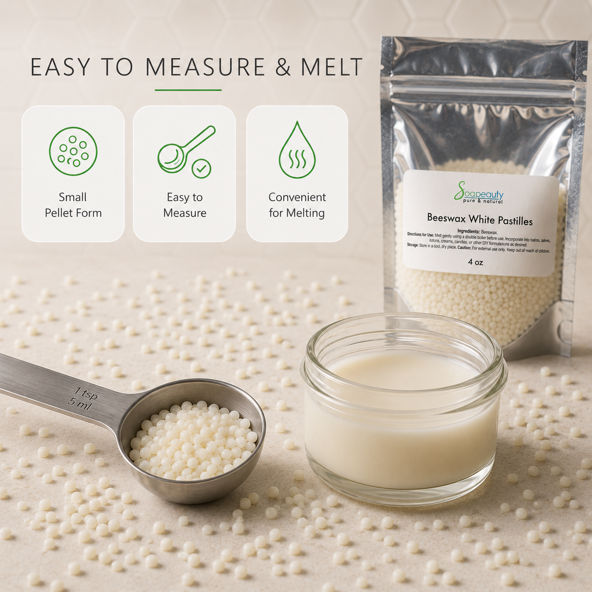 White Beeswax Pastilles