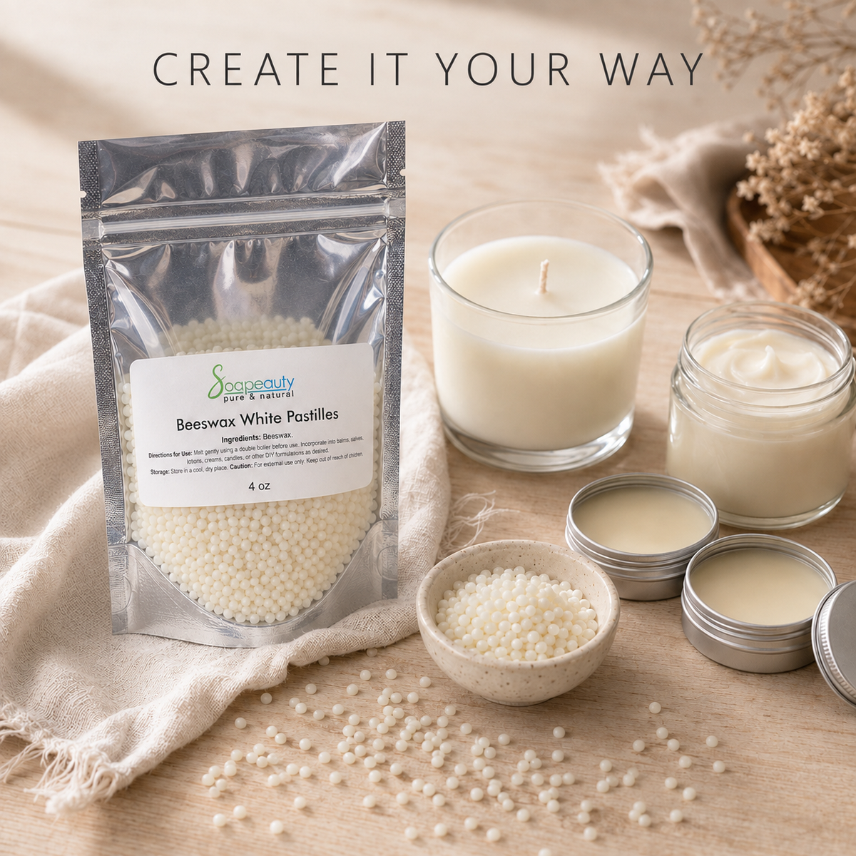 White Beeswax Pastilles
