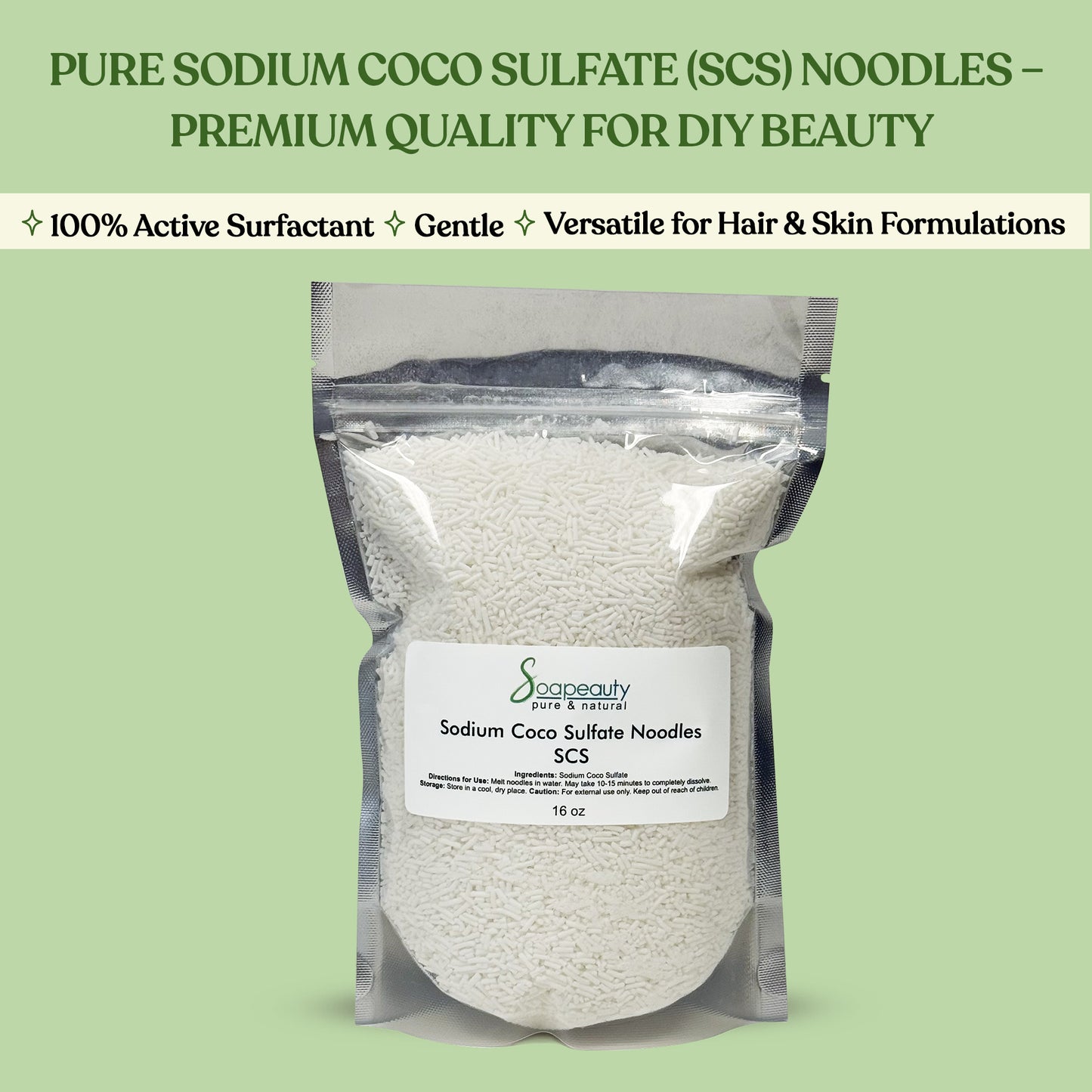 Sodium Coco Sulfate (SCS) Noodles