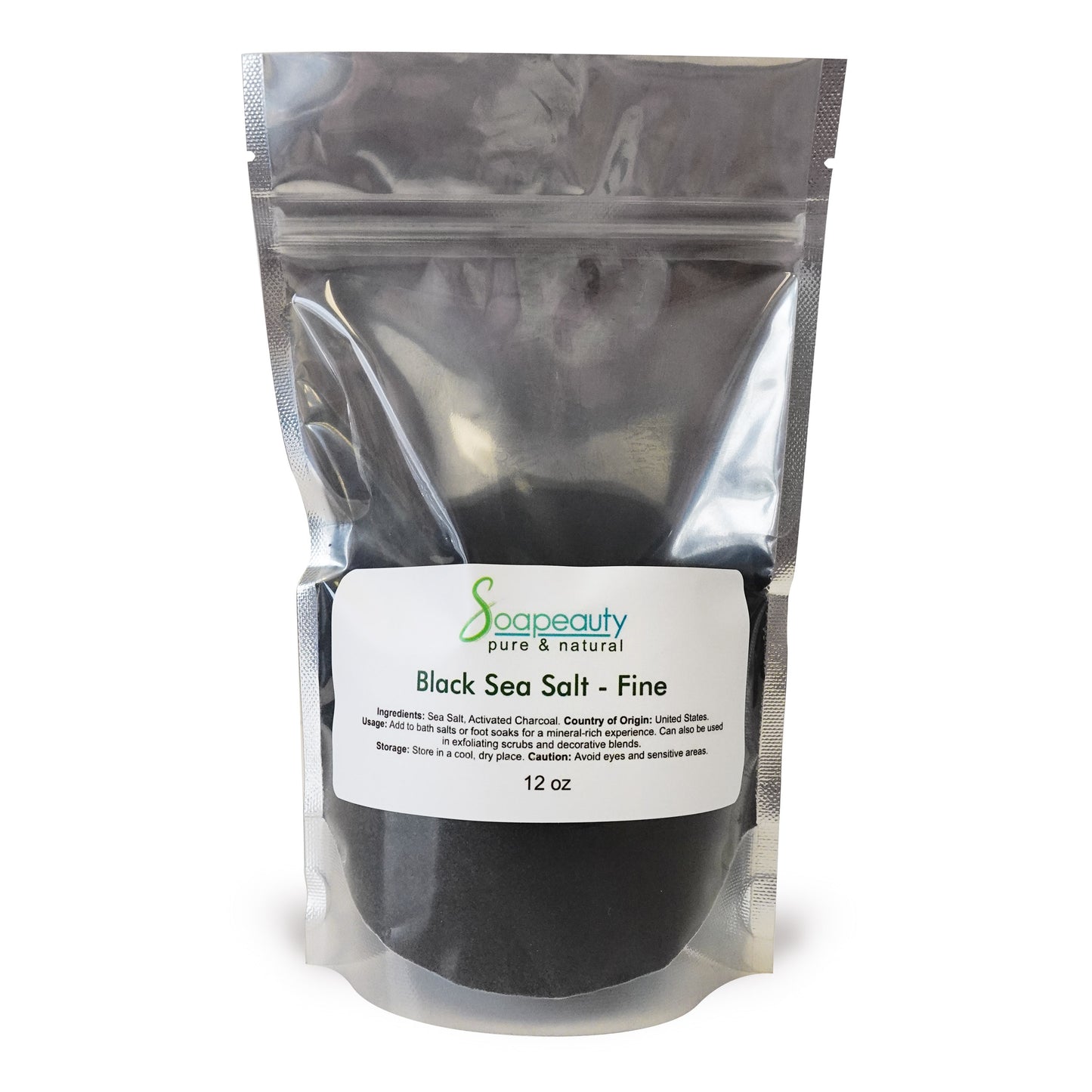 Hawaiian Black Lava Sea Salt Fine Grain