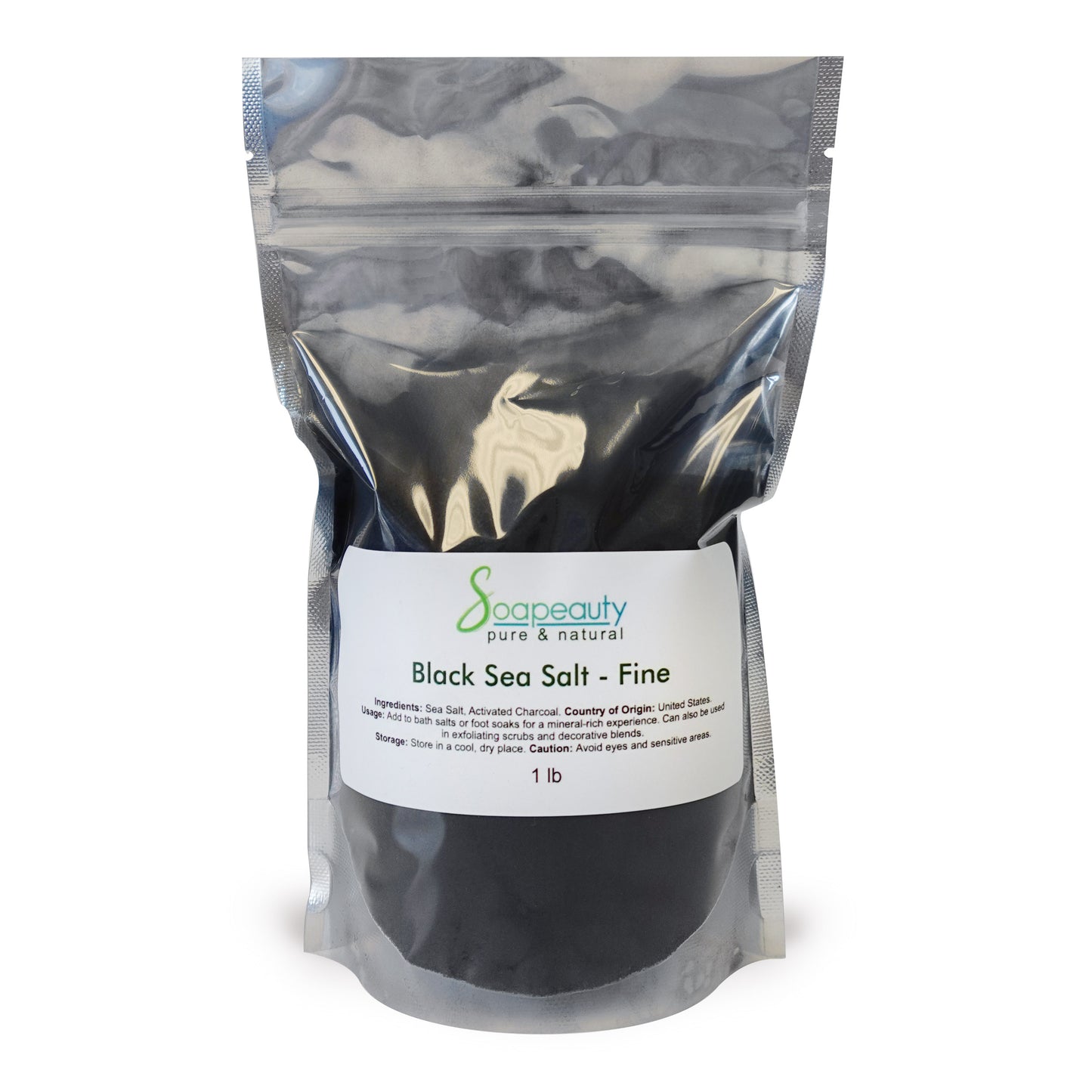 Hawaiian Black Lava Sea Salt Fine Grain