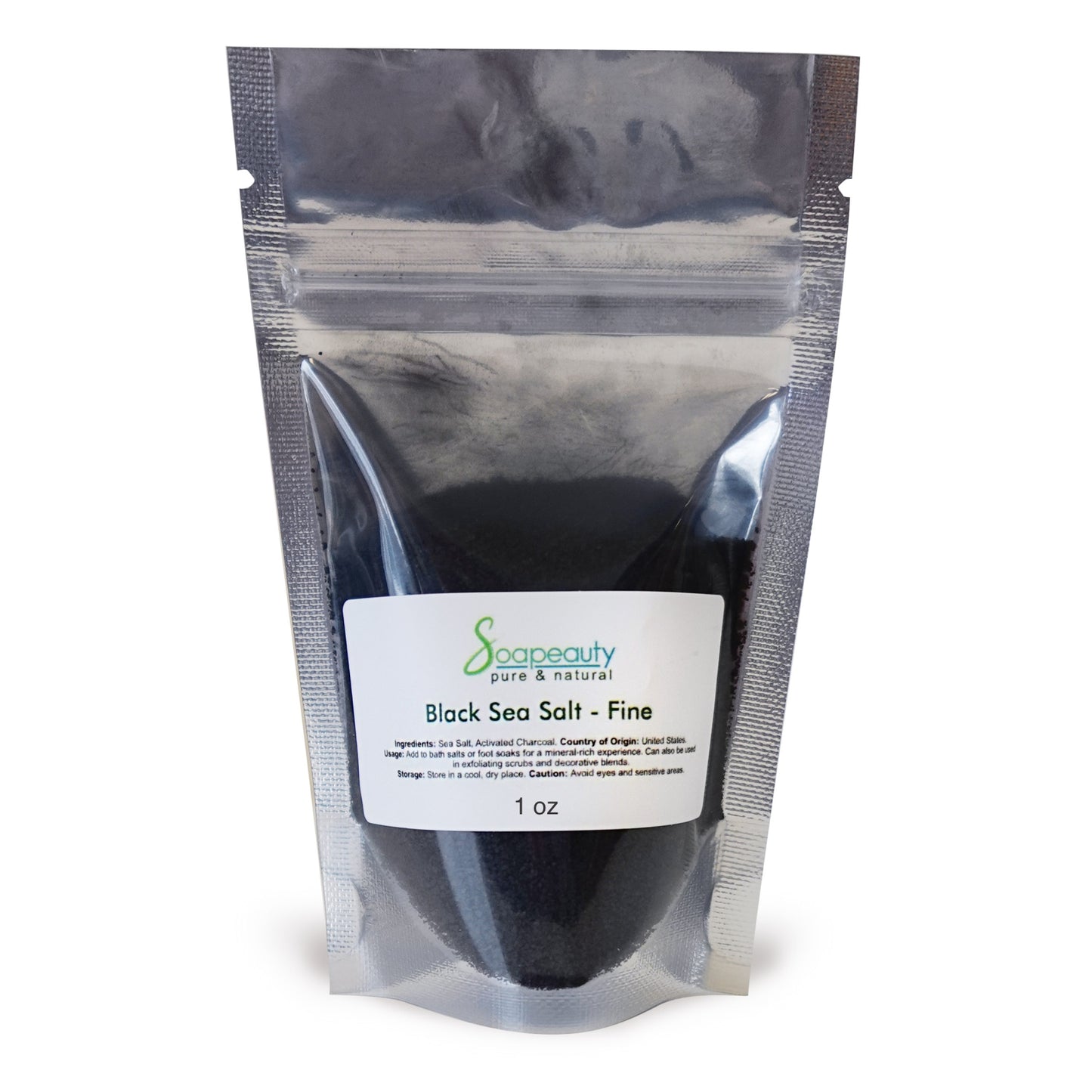 Hawaiian Black Lava Sea Salt Fine Grain