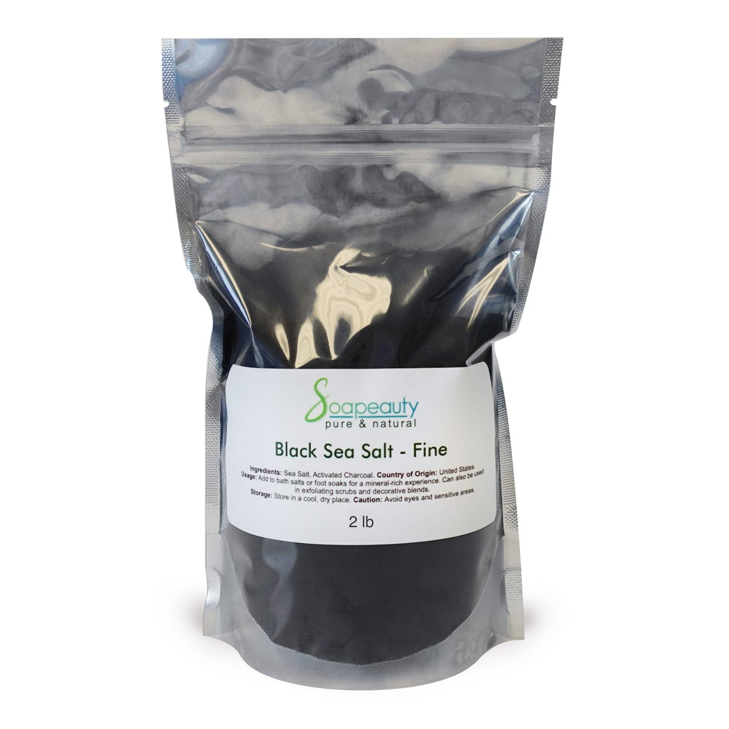 Hawaiian Black Lava Sea Salt Fine Grain