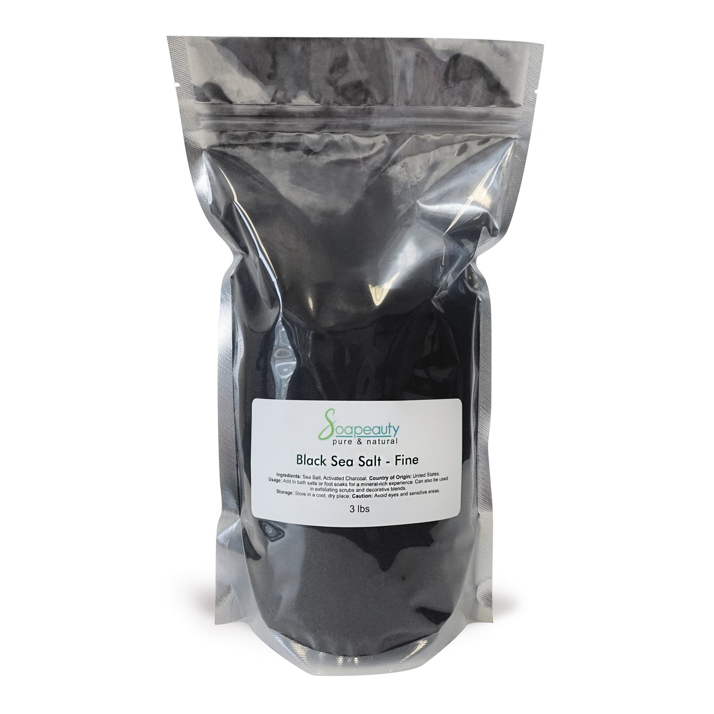 Hawaiian Black Lava Sea Salt Fine Grain