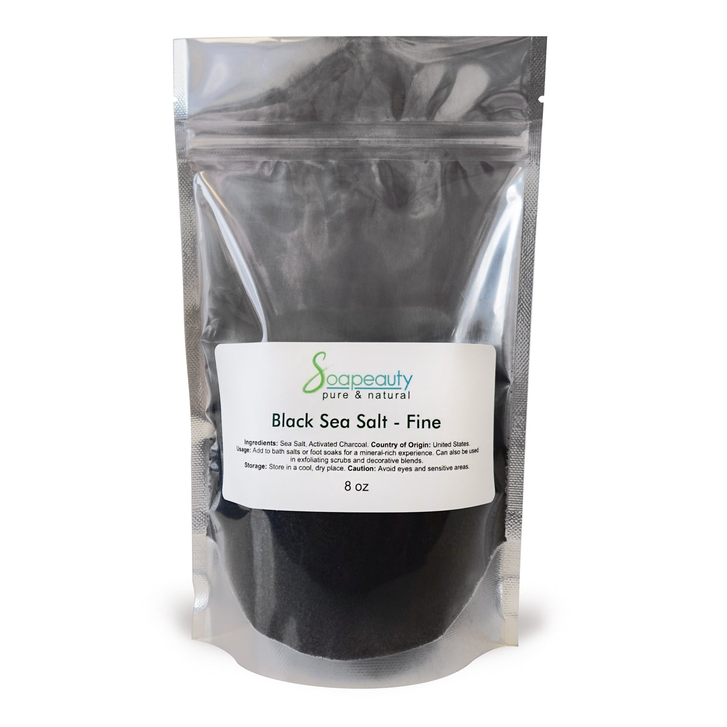 Hawaiian Black Lava Sea Salt Fine Grain